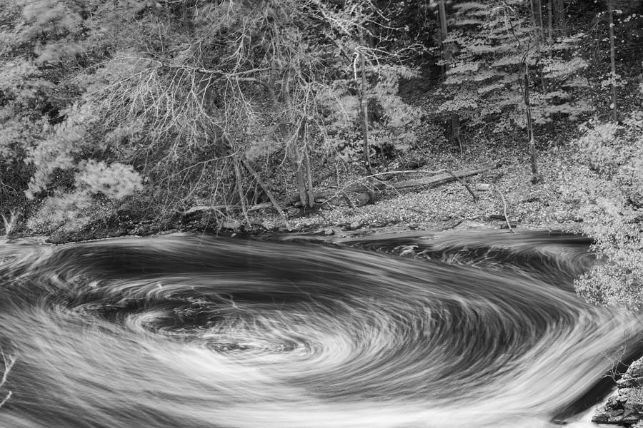 Newton Upper Falls Whirlpool Newton MA Black and White Photograph by Toby McGuire