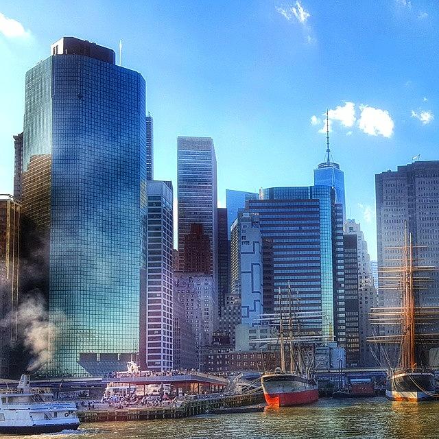 New York City Photograph - NYC skyline reflections #2 by Lauren Fitzpatrick