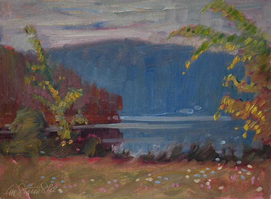 Next Day At Second Pond Painting by Len Stomski