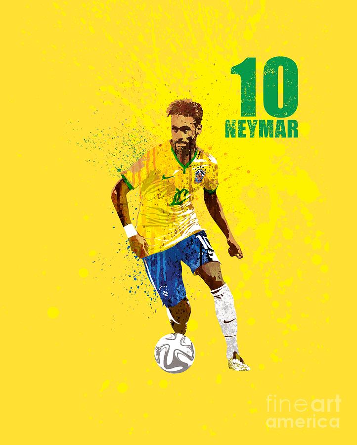 Neymar Junior #2 Painting by Art Popop