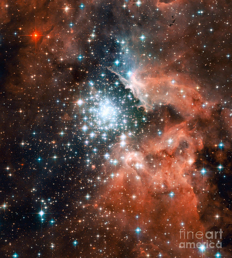 Ngc 3603, Giant Nebula Photograph by Nasa