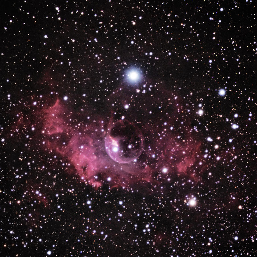 NGC 7635--The Bubble Nebula--in Cassiopeia Photograph by Alan Vance Ley