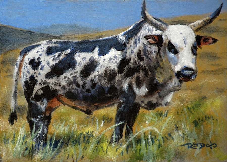 Nguni Bull Painting by Christopher Reid