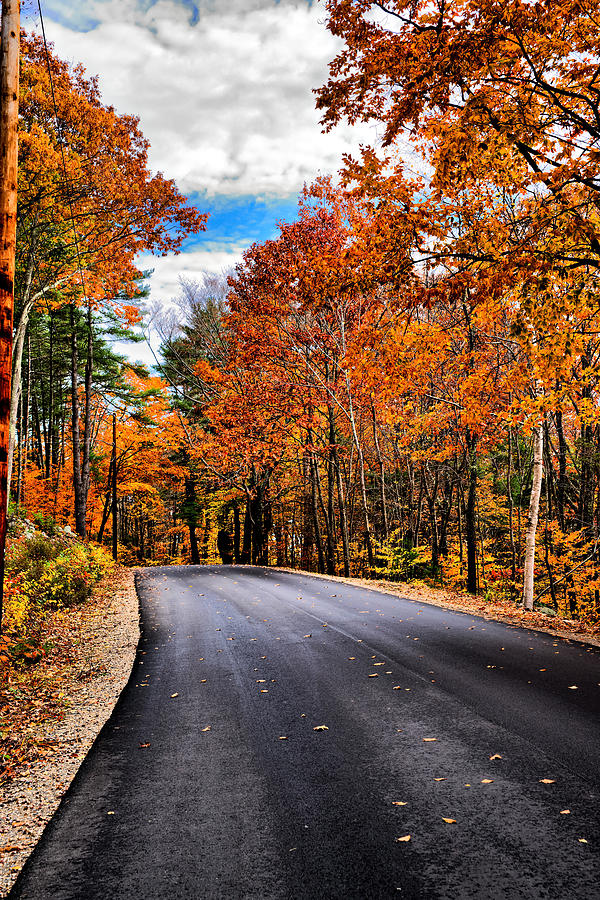 NH Autumn Road 1 Photograph by Edward Myers