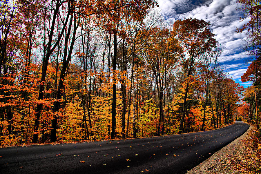 NH Autumn Road 2 Photograph by Edward Myers