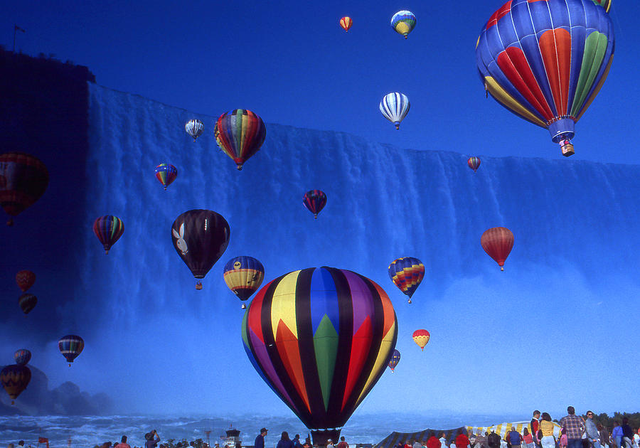 Niagara Balloons - Fantasy Art Collage Photograph by Peter Potter