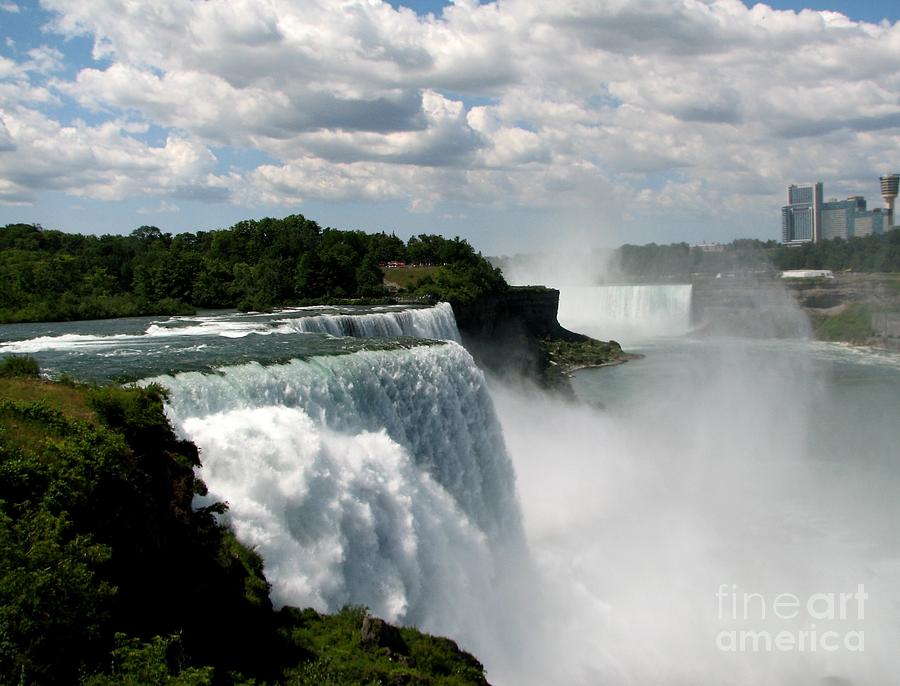Landscape Photograph - Niagara Falls American and Canadian Horseshoe Falls by Rose Santuci-Sofranko