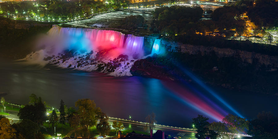 Niagara Falls at Night #2 Photograph by Mark Rogers