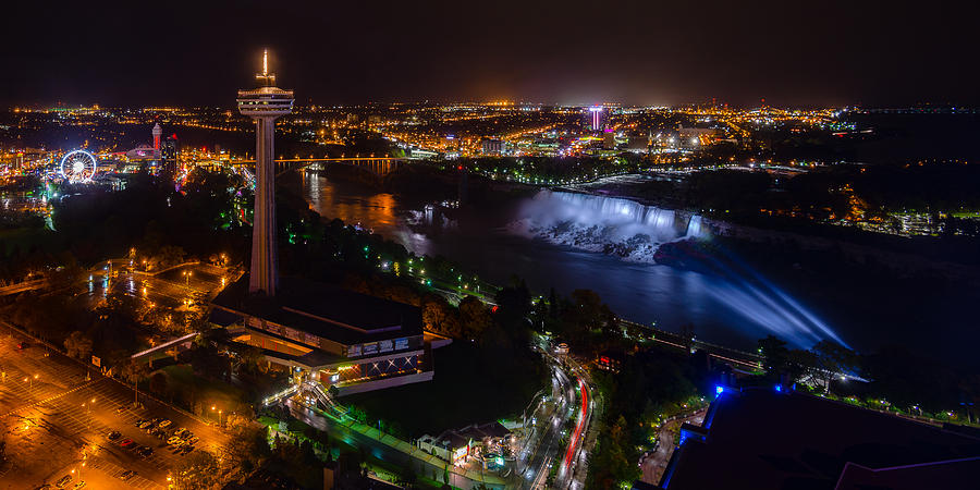 Niagara Falls at Night #3 Photograph by Mark Rogers