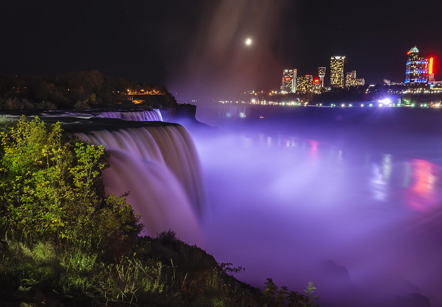 Waterfall Photograph - Niagara Falls at Night by Vishwanath Bhat