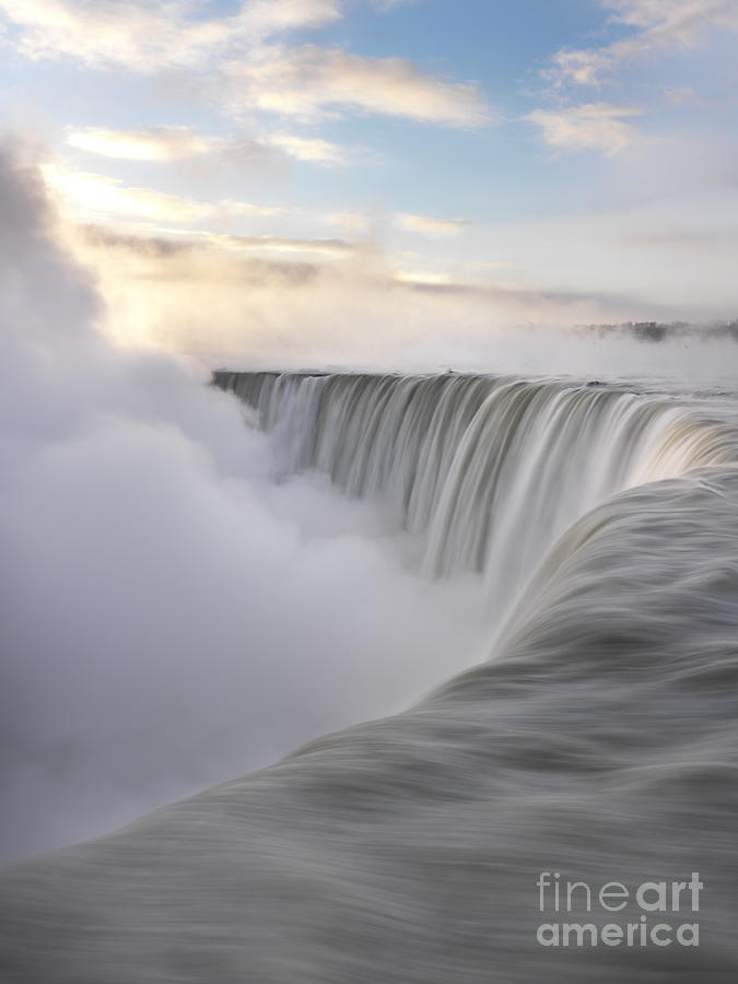 Niagara Falls beautiful sunrise in soft colors Photograph by Maxim Images Exquisite Prints
