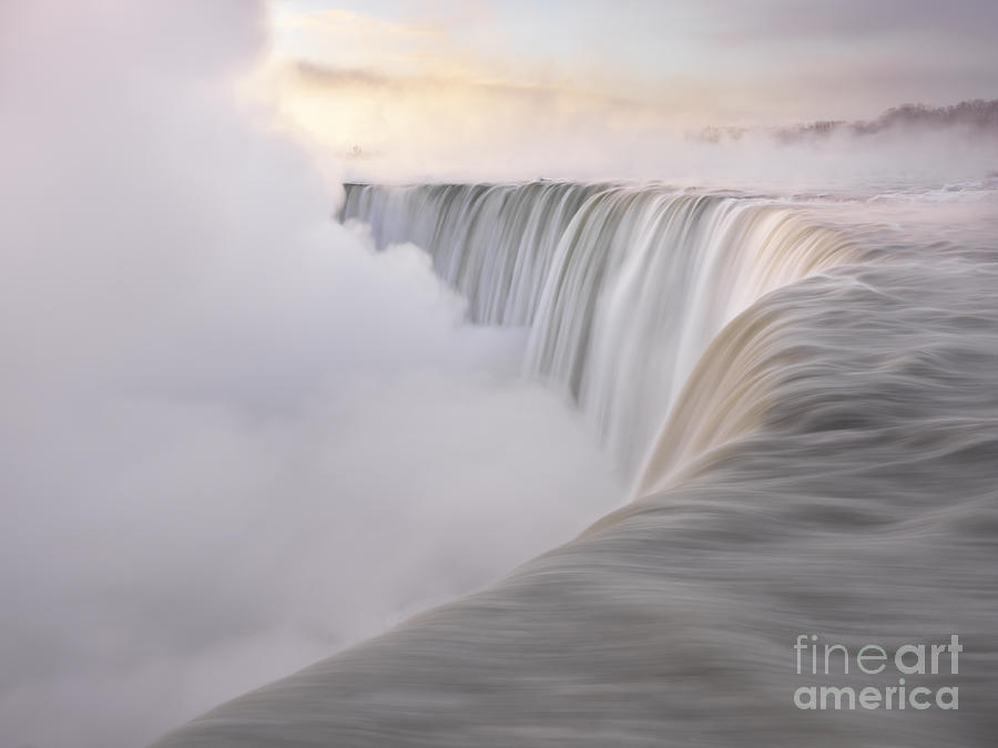 Niagara Falls beautiful sunrise in soft light colors Photograph by Maxim Images Exquisite Prints