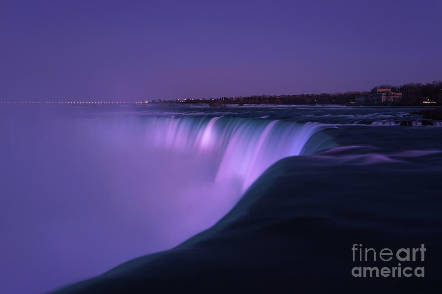 Waterfall Photograph - Niagara Falls Blues and Purples by Rachel Cohen