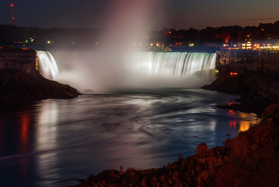 Niagara falls by the night Photograph by Vishwanath Bhat