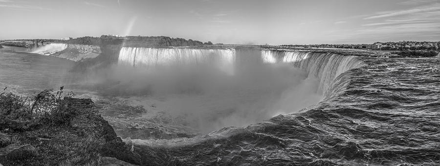 Niagara Falls Day Black an White  Photograph by John McGraw