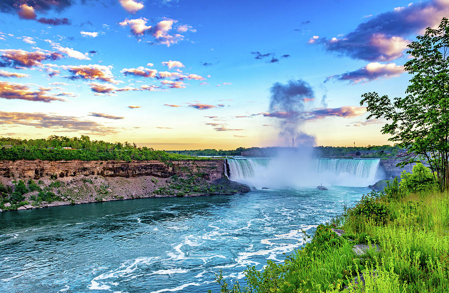 Nature Photograph - Niagara Falls Evening by Steve Harrington