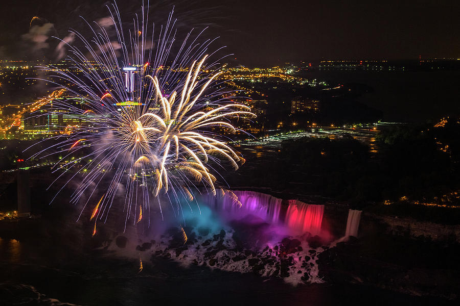 Niagara Falls Fireworks Photograph by Allegory Imaging Pixels