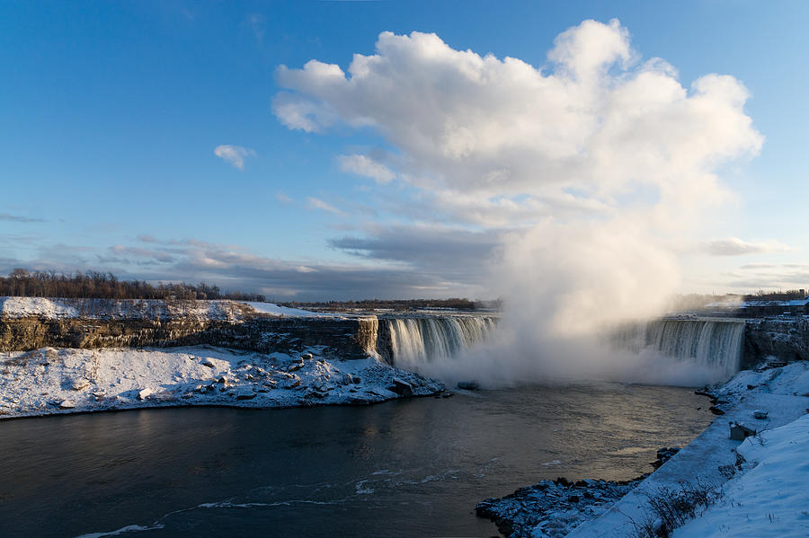 Niagara Falls - Horseshoe Winter Panorama Photograph by Georgia Mizuleva