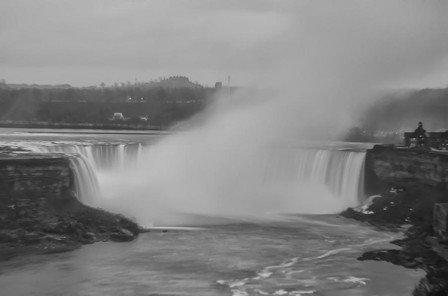 Niagara Falls in Black and White Photograph by Bill Cannon