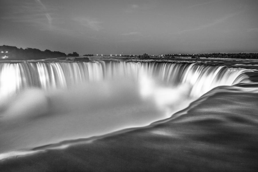 Niagara Falls in Black and White  Photograph by John McGraw