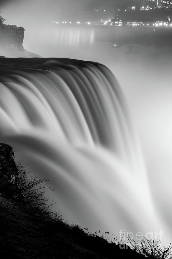 Niagara Falls In Motion BW Photograph by Michael Ver Sprill