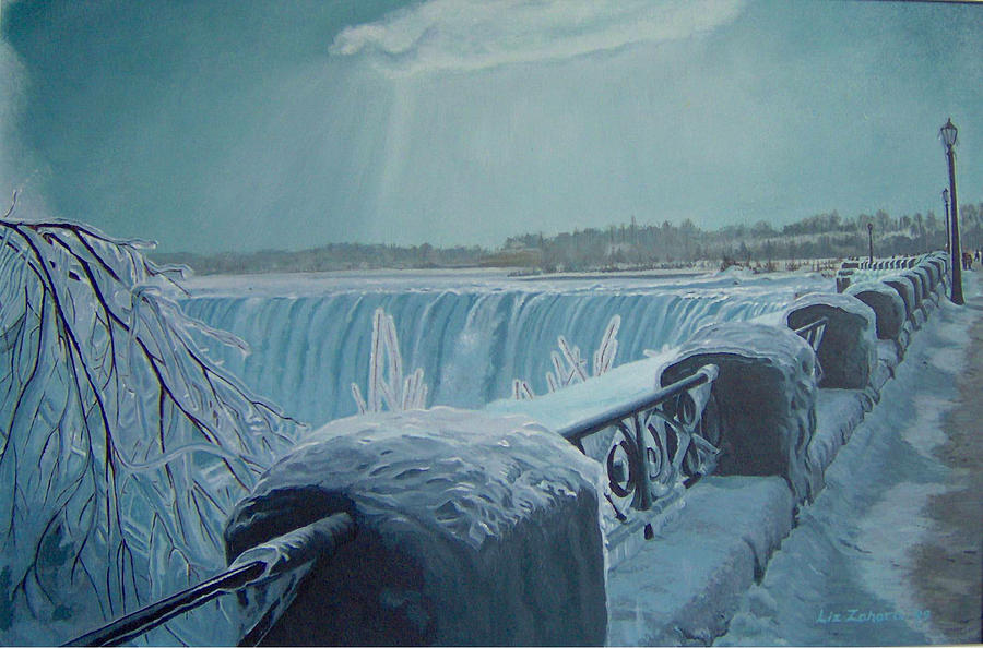 Niagara Falls Painting by Liz Zahara
