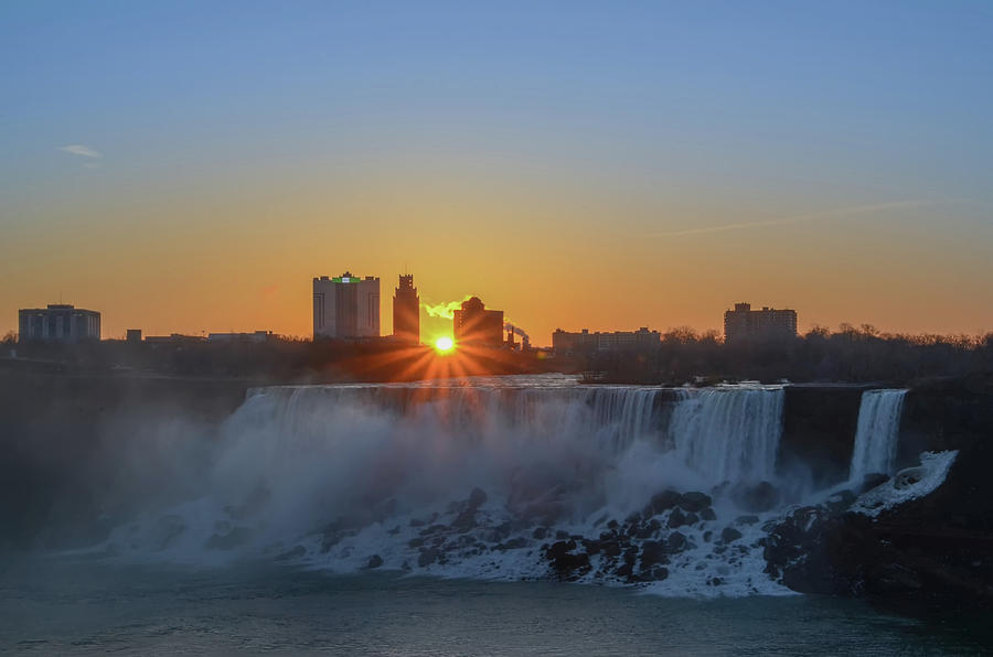 Niagara Falls New York at Sunrise Photograph by Bill Cannon