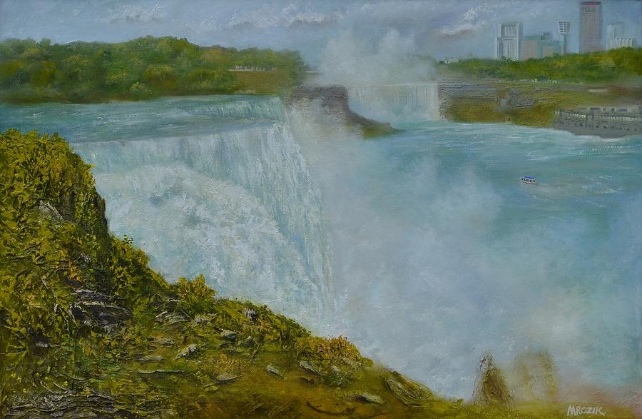 Niagara Falls New York Painting by Michael Mrozik | Fine Art America