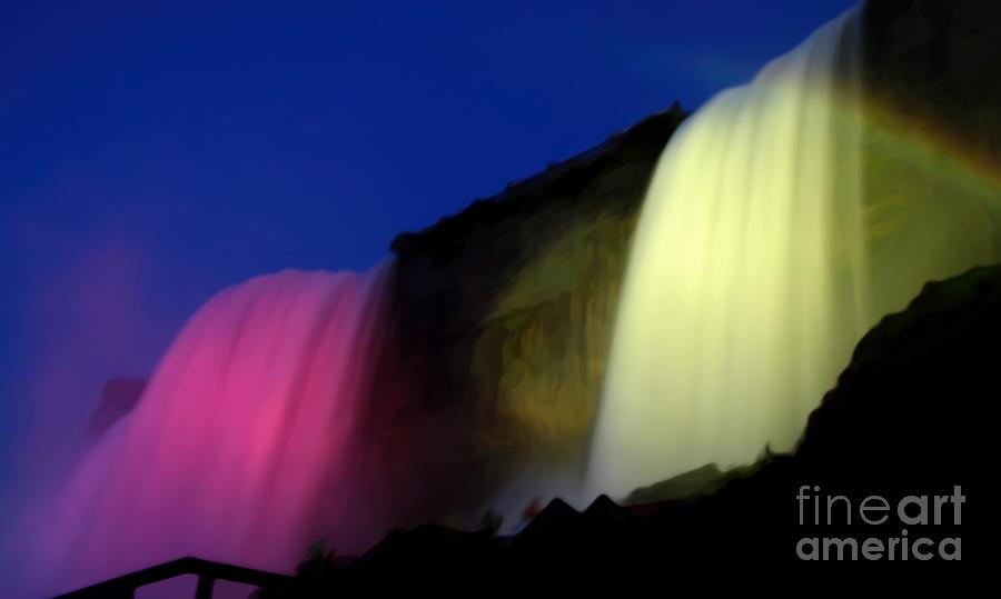 Niagara Falls nightly illumination Photograph by Rose Santuci-Sofranko