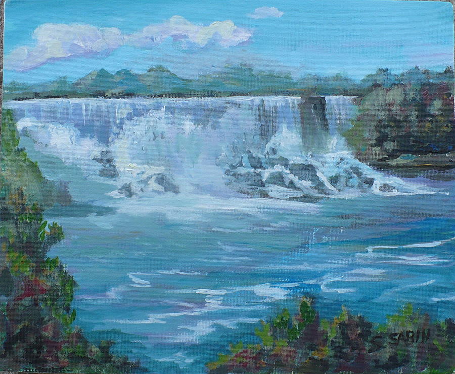 Niagara Falls Painting by Saga Sabin