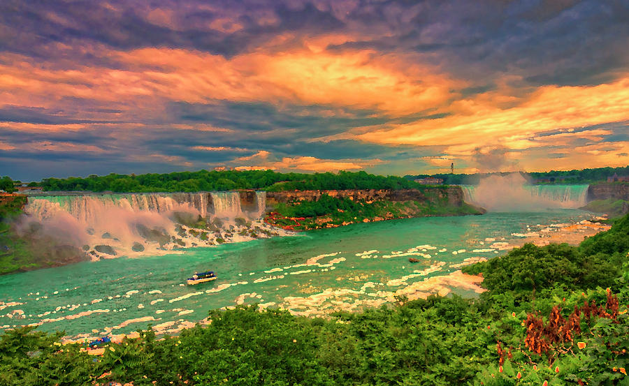 Niagara Falls Sunrise Painting Digital Art by Craig Fildes - Fine Art ...