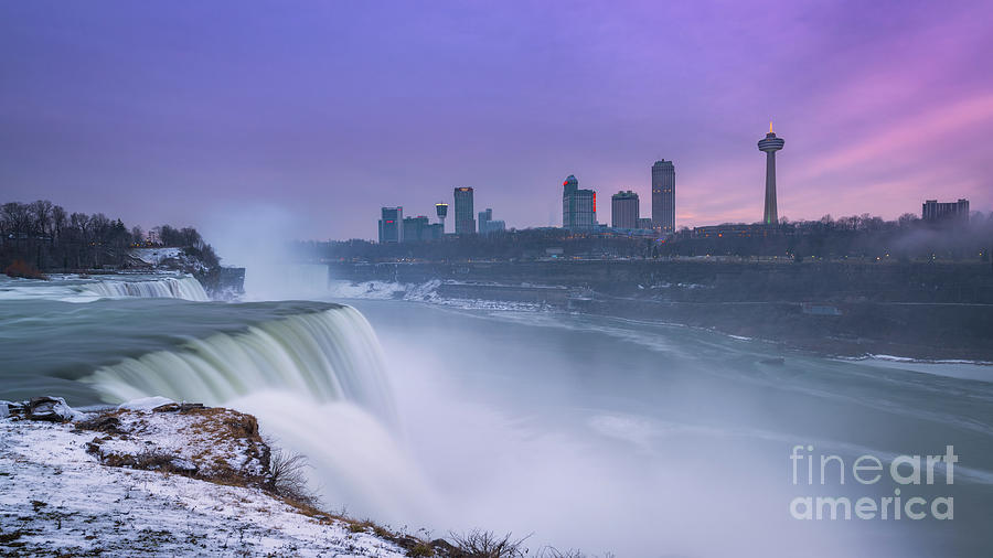 Niagara Falls Sunset  Photograph by Michael Ver Sprill
