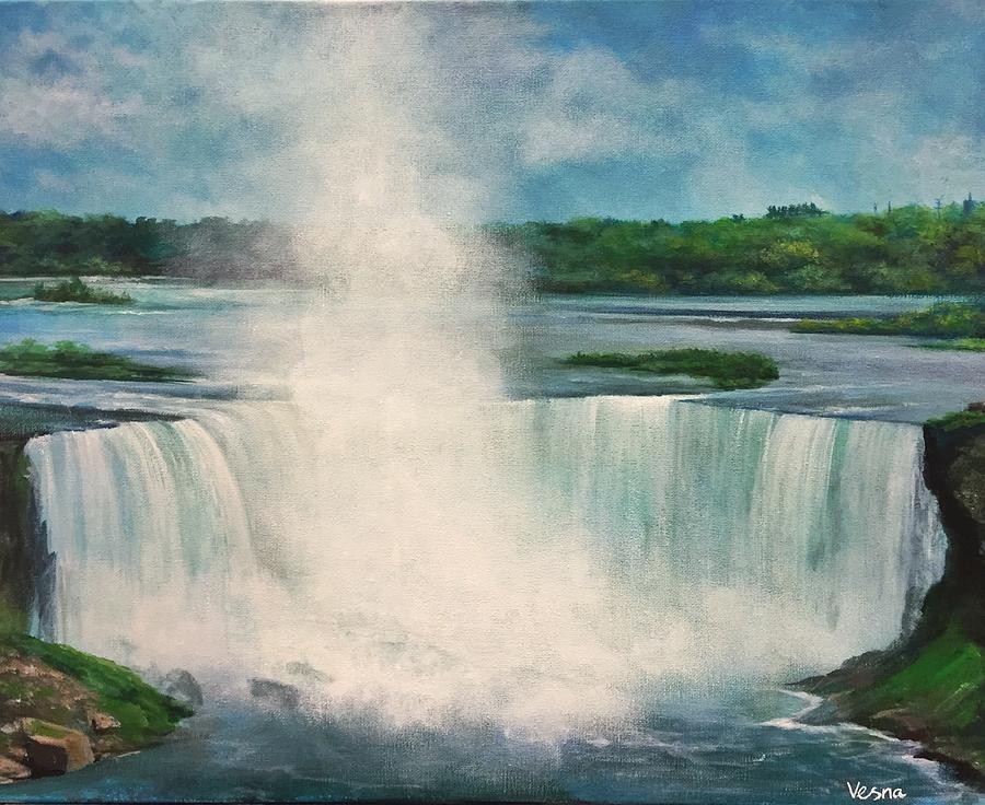 Niagara Falls Painting by Vesna Delevska | Fine Art America