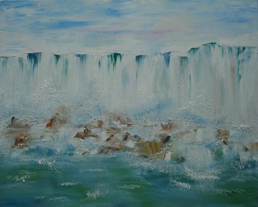 Niagara Falls View from Maid of the Mist Painting by Judith Rhue