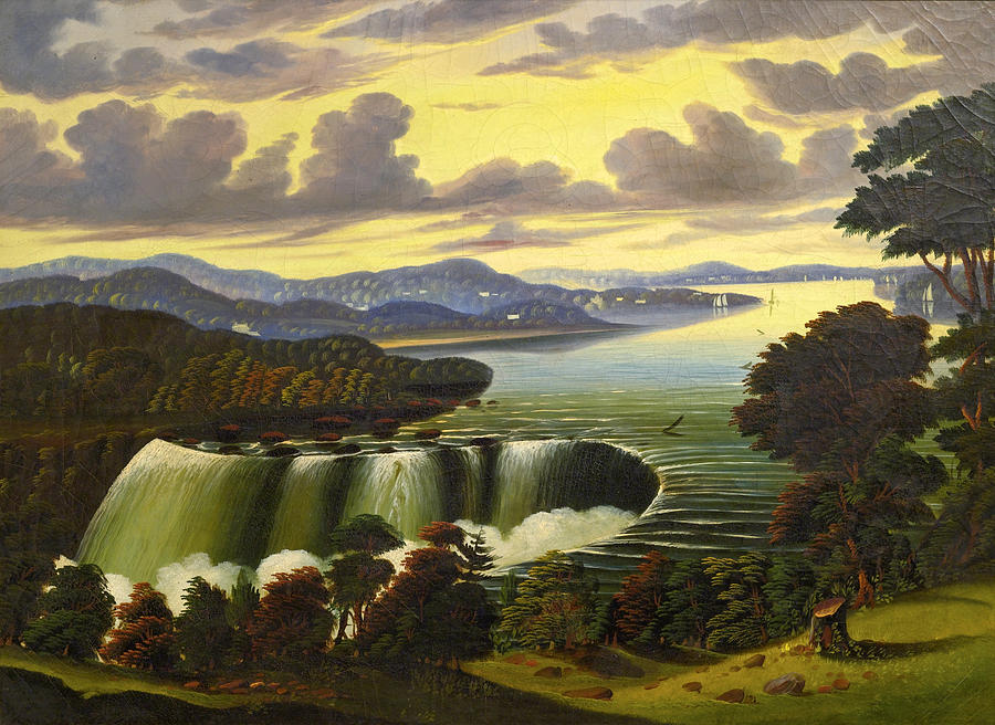 Niagara Falls viewed from Goat Island Painting by Thomas Chambers