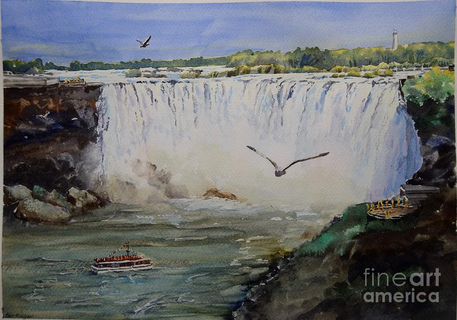 Niagara - Horseshoe Falls Painting by Bev Morgan