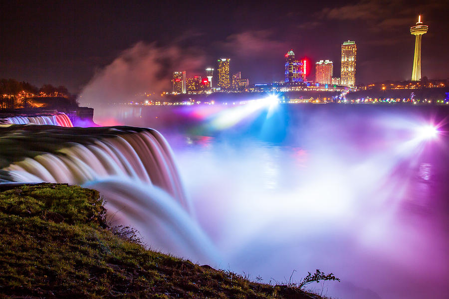 Niagara Night Photograph by Adam Pender