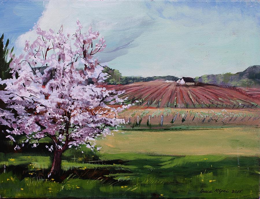 Spring Painting - Niagara Vineyards Spring by Bruce Repei