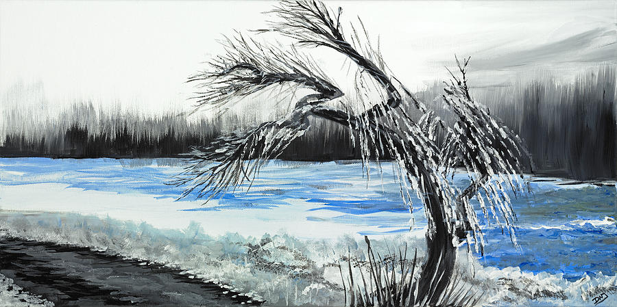Niagra Winter Painting by David Junod