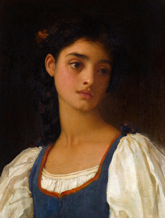 Nicandra Painting by Frederic Leighton