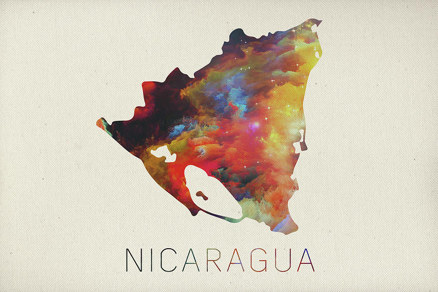 Nicaragua Watercolor Map Mixed Media by Design Turnpike | Pixels
