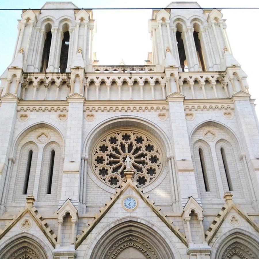 Architecture Photograph - Nice Has Its Own Notre Dame. #notredame by Tiffany Marchbanks