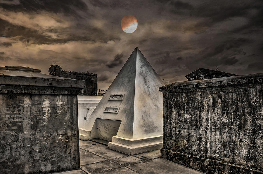 Nicholas Cages Pyramid Tomb - New Orleans Photograph by Bill Cannon