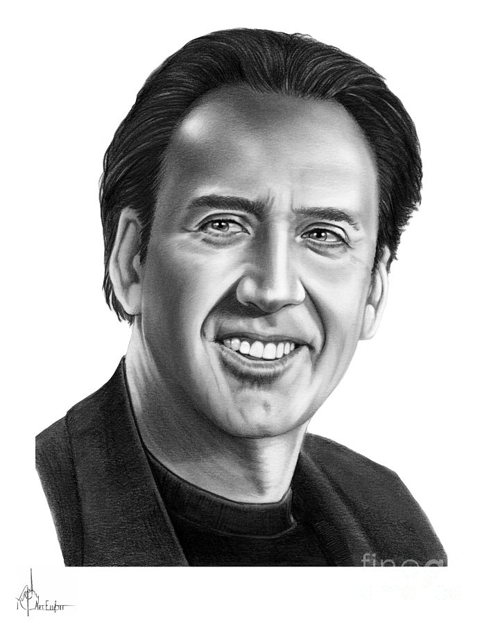 Nick Cage Drawing by Murphy Elliott Pixels