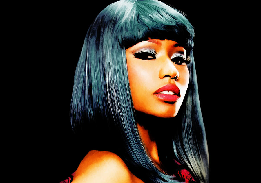 Nicki Minaj 3c Painting by Brian Reaves