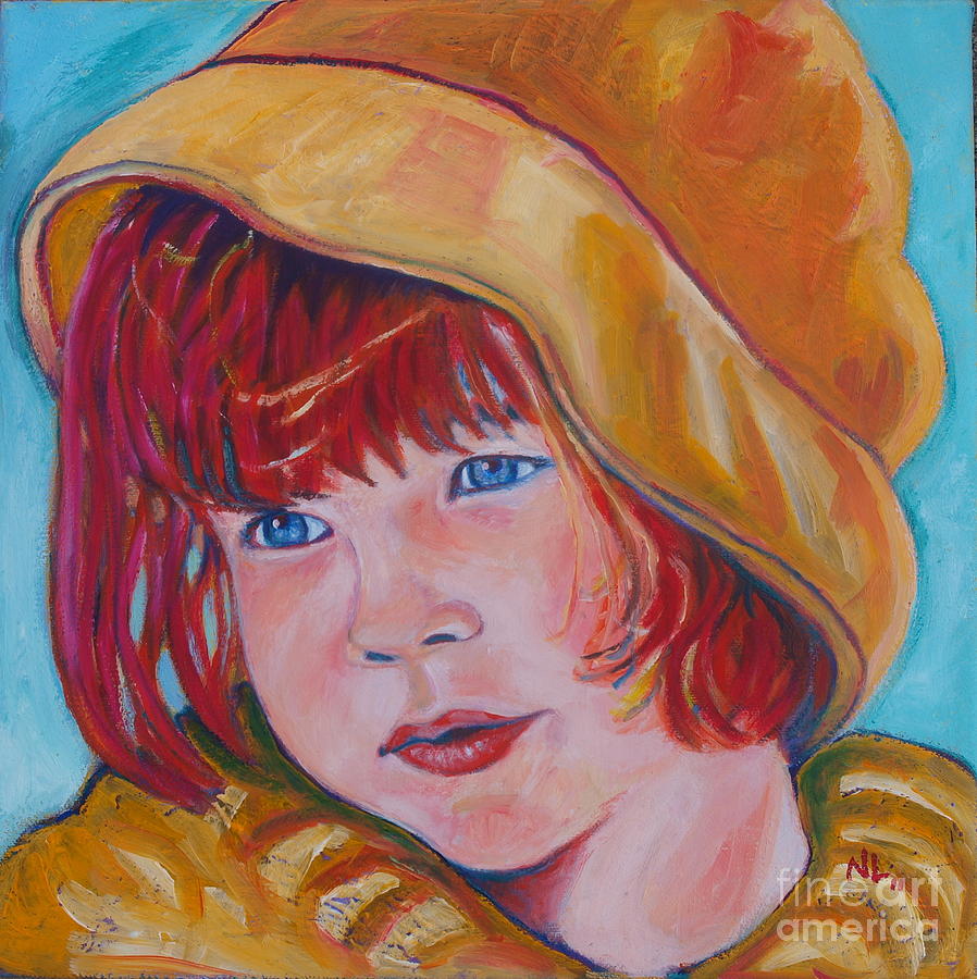 Child Portrait Painting - Nico by Natasha Laurence