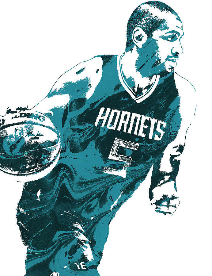 Nicolas Batum CHARLOTTE HORNETS PIXEL ART 3 Mixed Media by Joe Hamilton ...