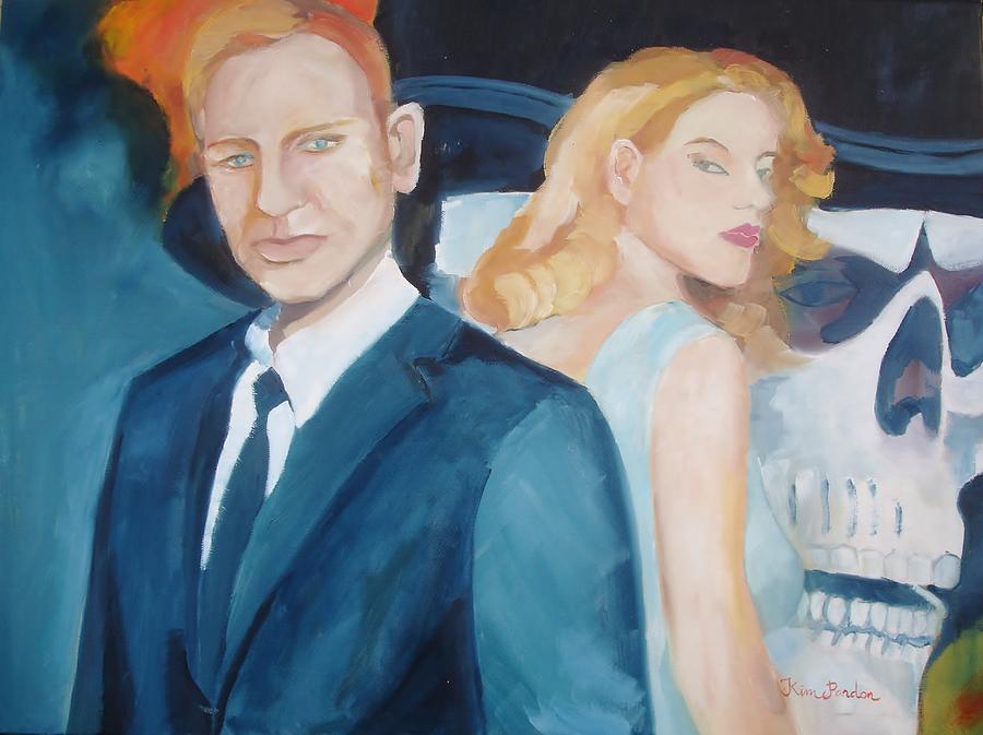 Nicolas Craig et Lea Seydoux Painting by Kim PARDON