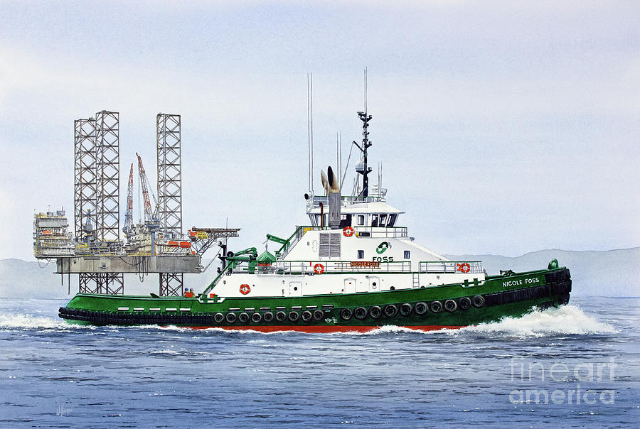 Tugboat NICOLE FOSS Painting by James Williamson