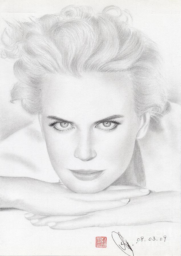 Nicole Kidman Drawing by Eliza Lo